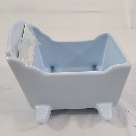 Hallmark Signature Baby Boy Blue Ceramic Keepsake Cradle Rocker Lots of Love - Picture 11 of 16